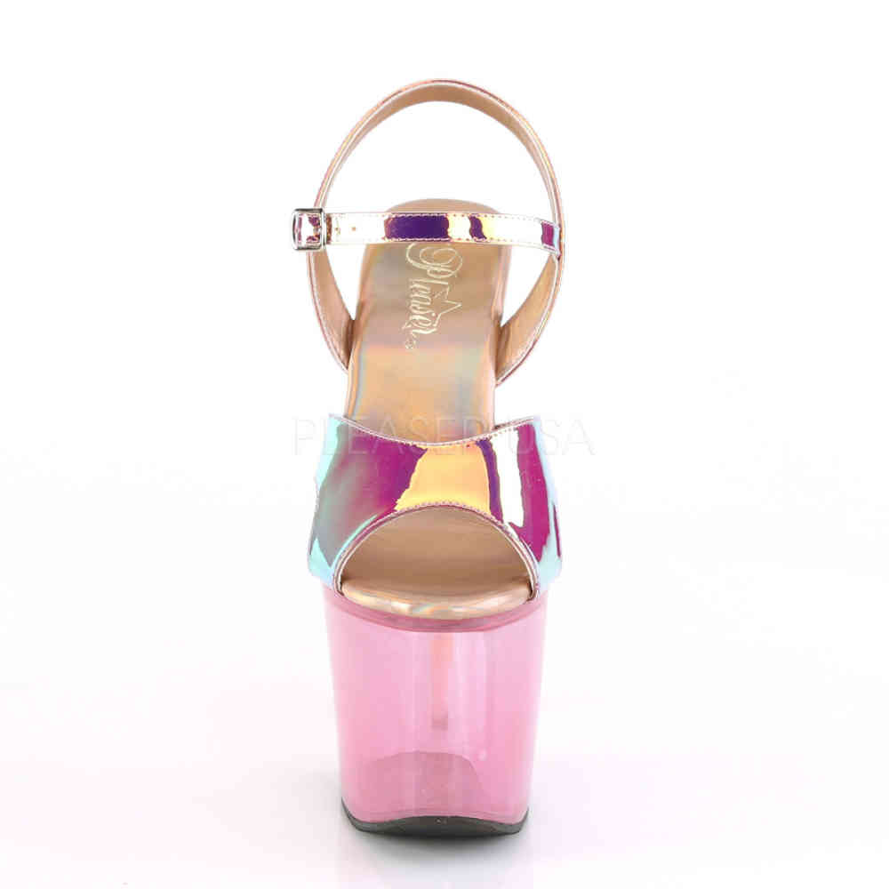 Pleaser - UNICORN-711T Sandaal met enkelband, Paaldans schoenen - Paaldans schoenen - Roze